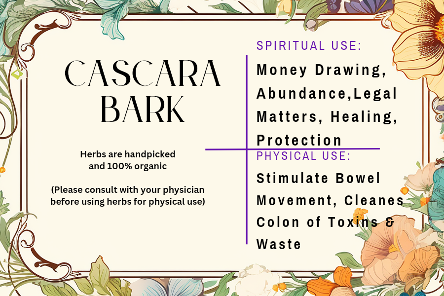 Cascara Sagrada Bark - Mama Goddess Crystals N More